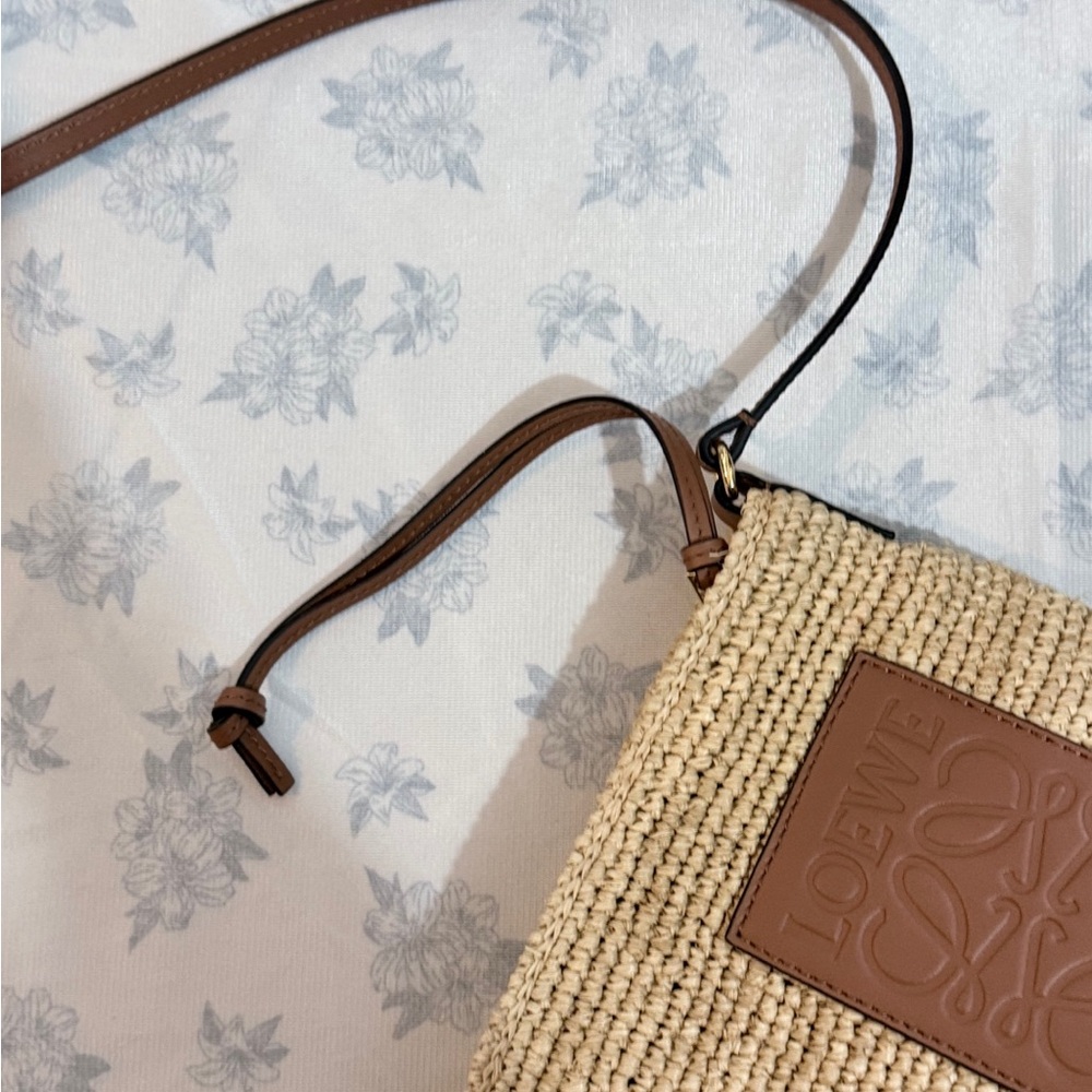Loewe Slit Pochette Raffia Crossbody Bag - Picture 4 of 10